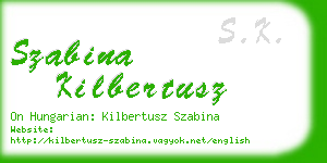 szabina kilbertusz business card